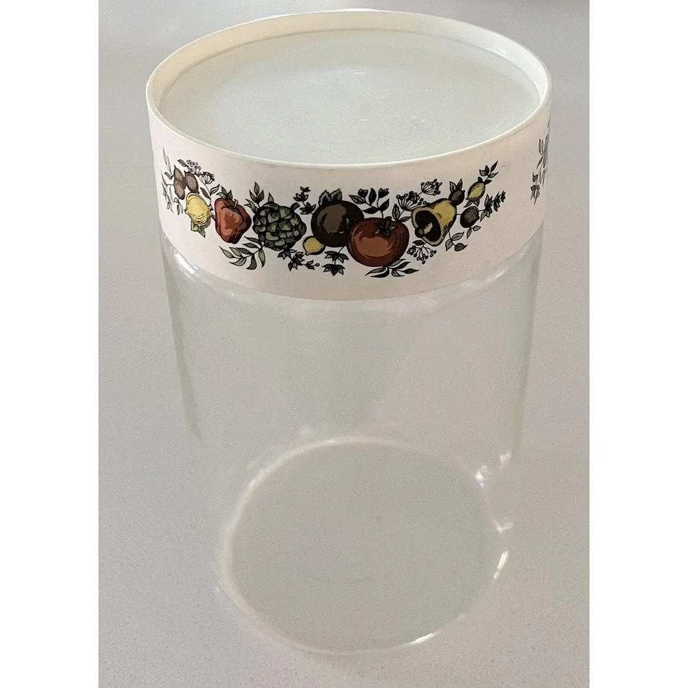 1970s Vintage Pyrex Container & Lid Spice Of Life Storage Container